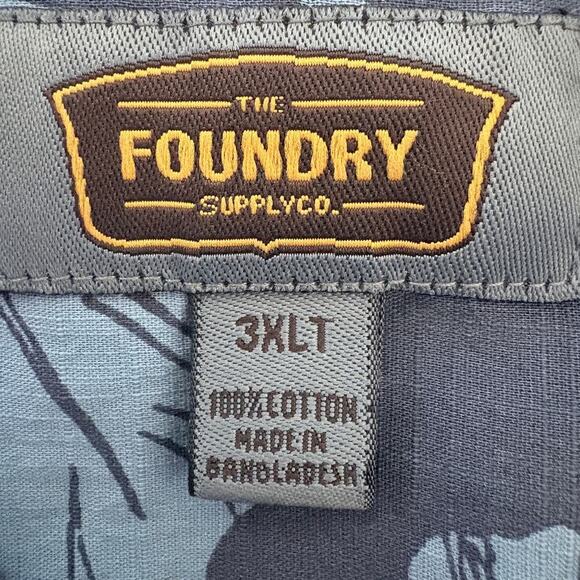 FOUNDRY 3XLT Hawaiian Buttonup Allover print vacation resort golf NWOT COTTON - Picture 3 of 4